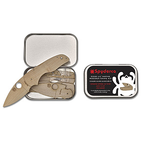Spyderco Lil Native Wooden Knife Kit