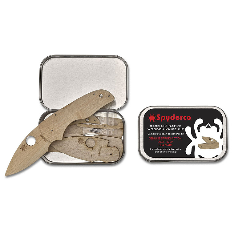 Spyderco Lil Native Wooden Knife Kit