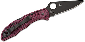 Spyderco Delica 4 Burgundy Sprint Run