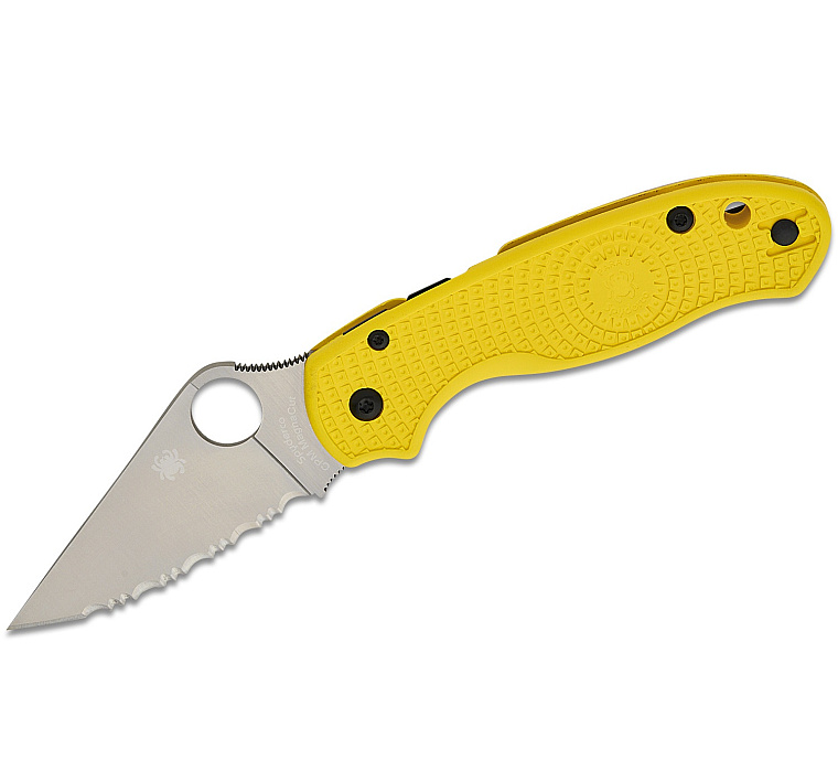 Spyderco Para 3 FRN Salt Yellow MagnaCut Serrated