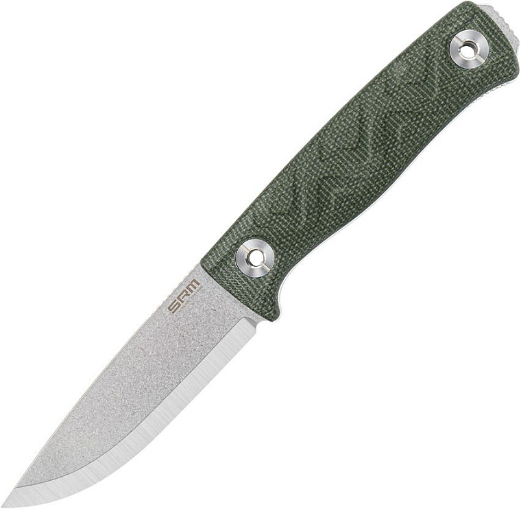 SRM Fixed Scandi Work Knife Micarta Handle