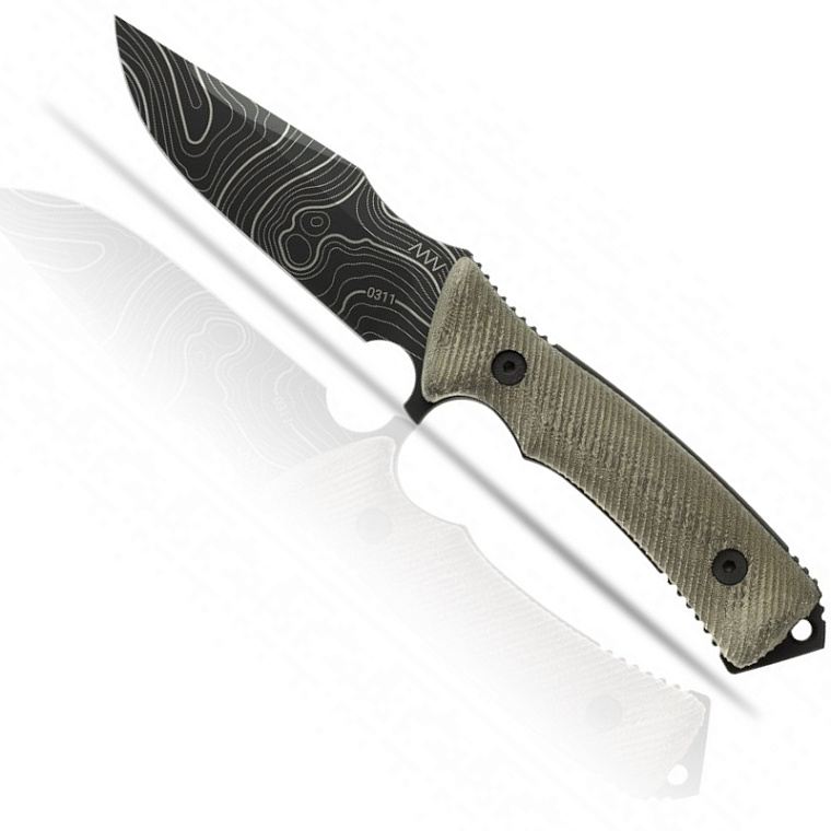 ANV Knives M311 Spelter - NC Topo Olive grip, Kydex Sheath