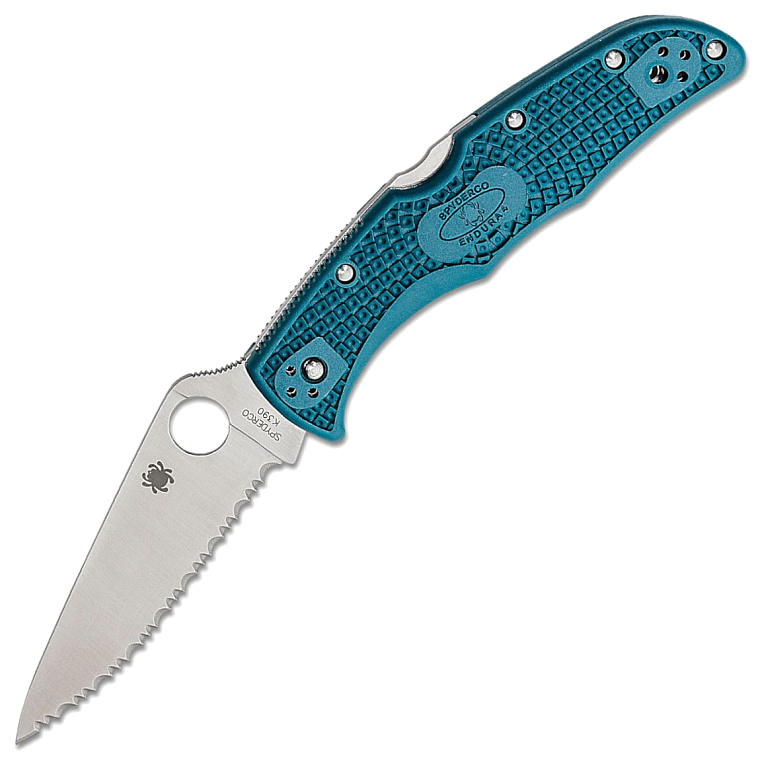 Spyderco Endura Blue K390 Serrated