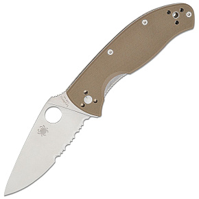 Spyderco Tenacious CPM-M4 Brown G10 Satin PS