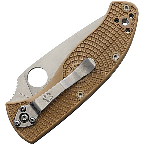 Spyderco Tenacious FRN Tan Partially Serrated