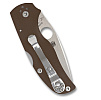 Spyderco Native 5 Brown Plain S15V Blade Sprint Run