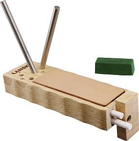 Lansky Turnbox Crock Stick with Leather Strop Diamond Sticks