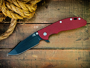 Rick Hinderer XM-24 4" Harpoon Spanto Tri-Way Battle Black and Red