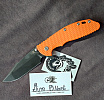 Rick Hinderer XM-24 4" Harpoon Spanto Tri-Way Battle Black and Orange