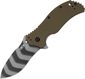 Zero Tolerance  0350OLTS Olive Handle Tiger Stripes Magnacut Blade