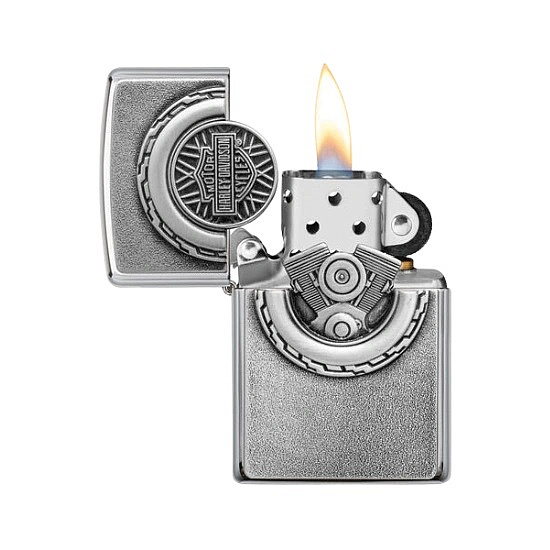 Zippo Harley-Davidson 3D Wheel Emblem with Engine
