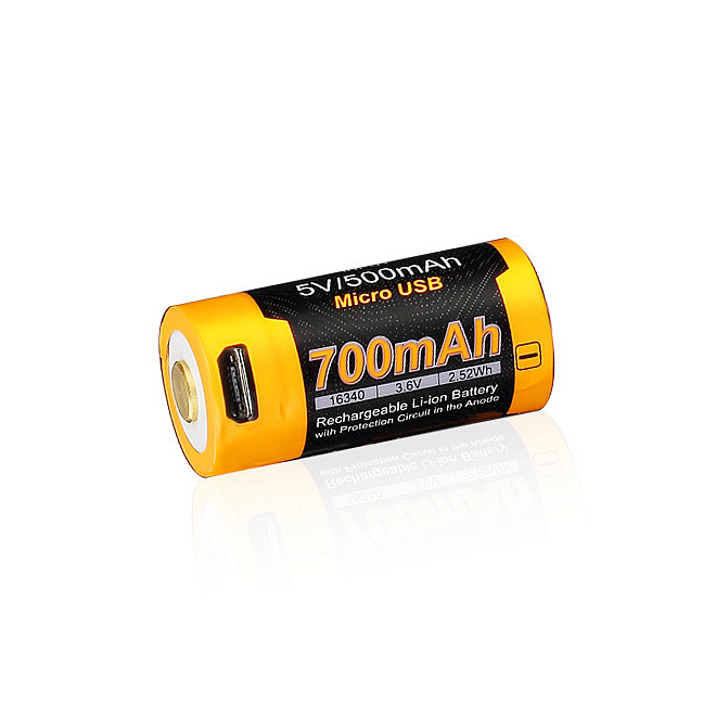 Fenix 16340 Lion Battery 700 mAh USB 