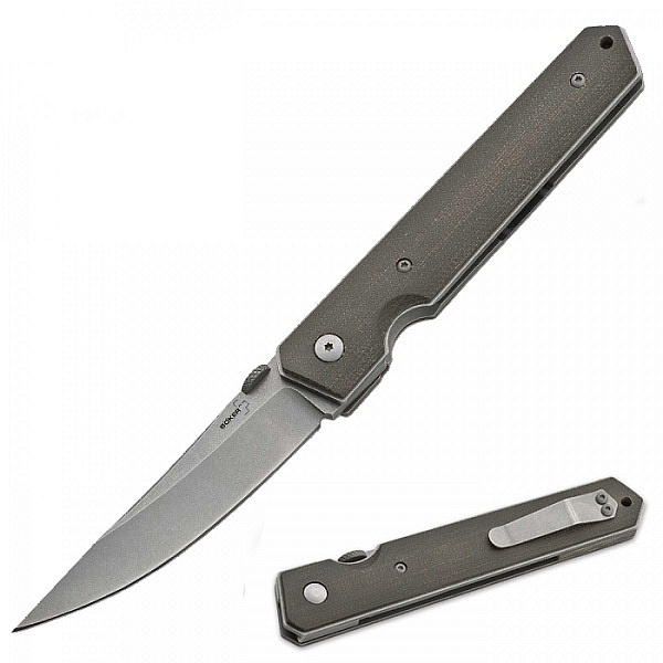 Böker Kwaiken Burnley Folder Green Micarta