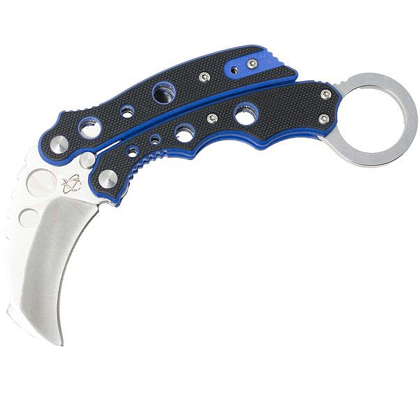 Mantis Vuja De Karambit Balisong Blue