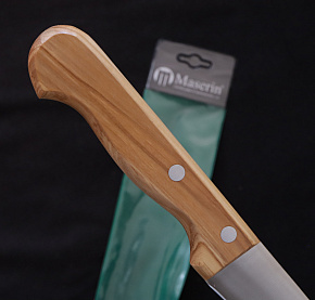 Maserin Univerzální Kuchyňský Nůž s Olivovou Rukojetí, 16 cm Čepel