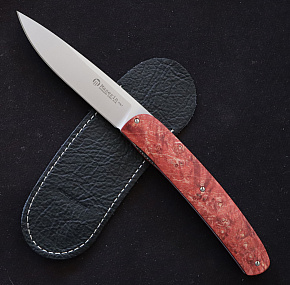 Maserin 380/RR Gourmet Folder Knife Red Burl Wood