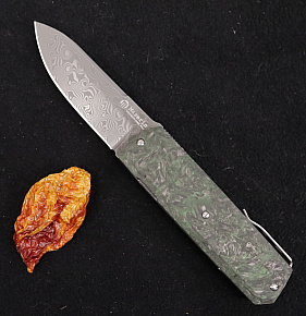 Maserin Small Damascus Green Carbon Folder