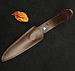 Maserin Small Damascus Fixed Blade Black Carbon Knife