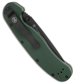 Ontario RAT-1 Dark Green CPM-S35VN Black Blade