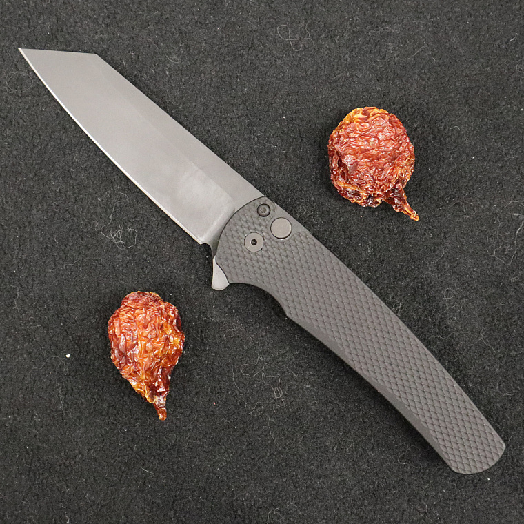 Pro-Tech Malibu Flipper Textured Handle DLC Blade