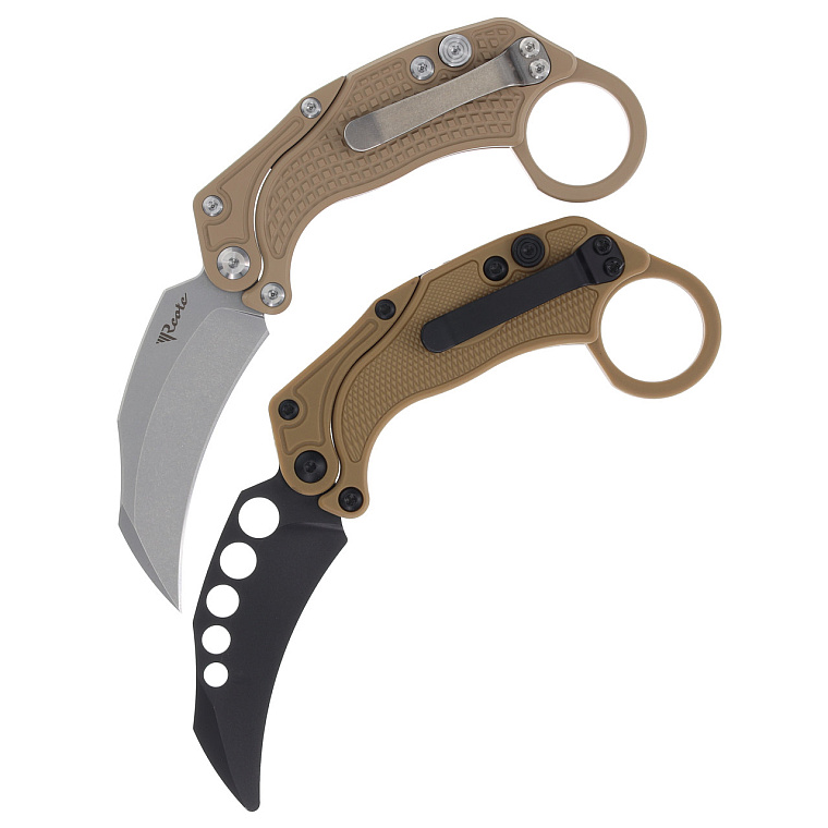 Reate Knives EXO-K TAN Collectors Knives Kit Set dvou nožů
