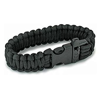 Combat Ready Survival Bracelet Black 8"