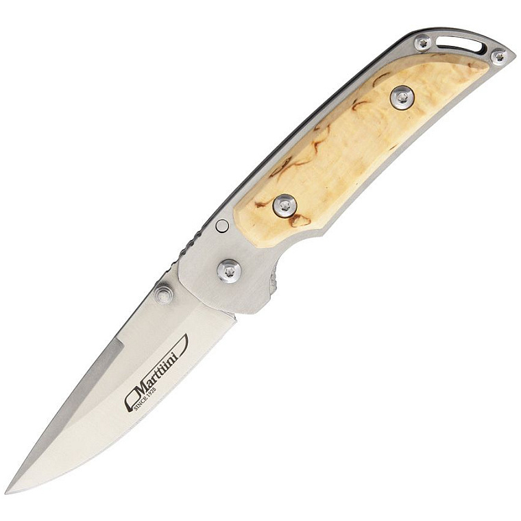 Marttiini Curly Birch Handle Folding Knive