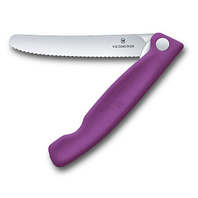 Victorinox Svačinový Nůž SWISS Classic, Fialový, Vroubkovaný