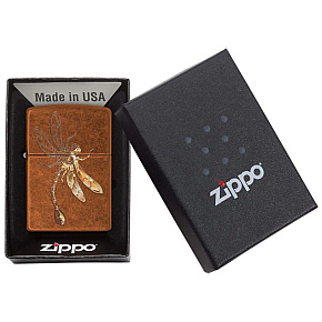 Zippo Polygon Dragonfly Gold Design