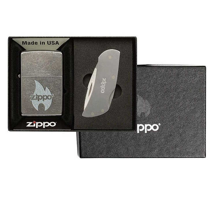 Zippo Zapalovač s nožem - dárkový set