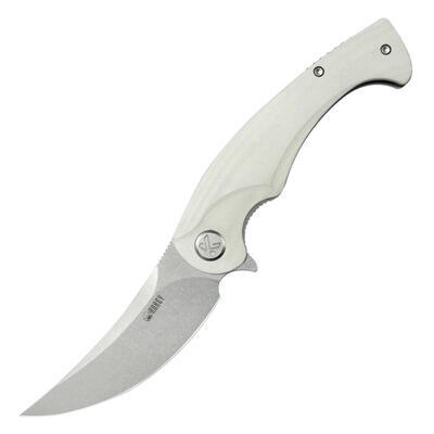 Kubey Scimitar White Linerlock - 1