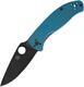 Spyderco Tenacious Reeve Integral Lock Titanium Blue and Black Blade - 1/2