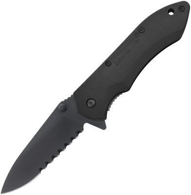 Maxpedition Ferox Folding Knife Serrated Black Hangle - 1