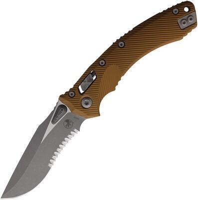 Microtech Amphibian RAM-LOK S/E Fluted Tan Handle PS - 1