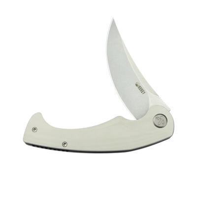 Kubey Scimitar White Linerlock - 2