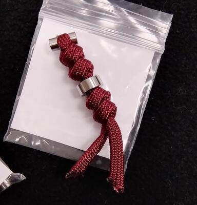 Chris Reeve Lanyard L21/L31/UMN Silver and Burgundy - 2