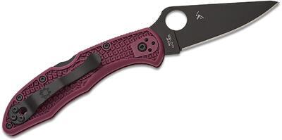 Spyderco Delica 4 Burgundy Sprint Run - 2