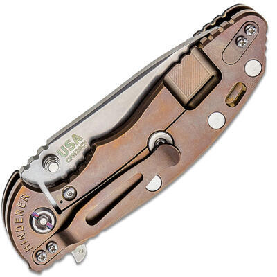 Rick Hinderer XM-18 3.5" Slicer Tri-Way Stonewash Bronze Black G10 - 2