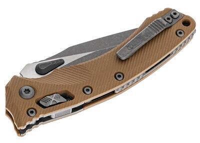 Microtech Amphibian RAM-LOK S/E Fluted Tan Handle PS - 2