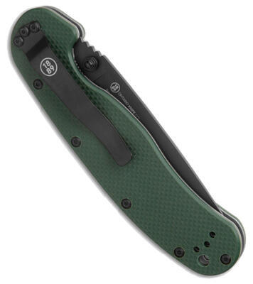 Ontario RAT-1 Dark Green CPM-S35VN Black Blade - 2