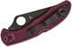 Spyderco Delica 4 Burgundy Sprint Run - 3/3