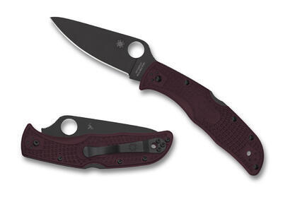 Spyderco Endela Burgundy Sprint Run - 3