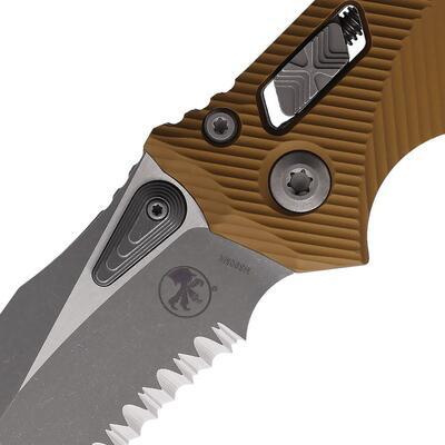 Microtech Amphibian RAM-LOK S/E Fluted Tan Handle PS - 3