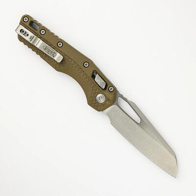 Microtech MSI S/E Tri-Grip OD green Handle Plain Blade - 3