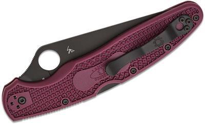 Spyderco Police 4 Burgundy Sprint Run - 3