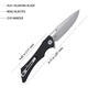 Kubey Raven Flat G10 Handle - 4/4